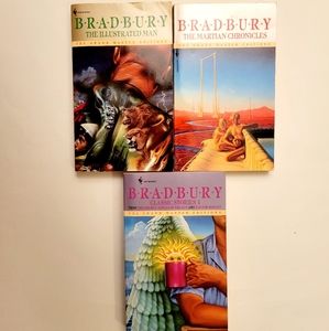 Ray Bradbury (3)-Book Matching Set. Illustrated Man, Martian Chronicles +1 More